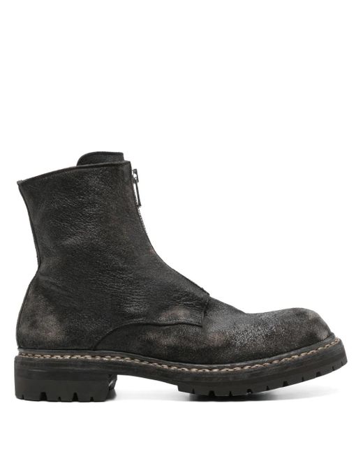 Guidi レザーアンクルブーツ Black