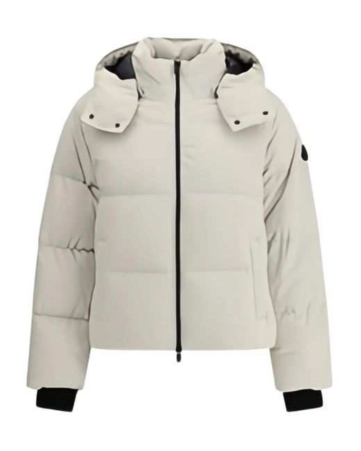 Moose Knuckles Gray Misti Hooded Puffer Jacket