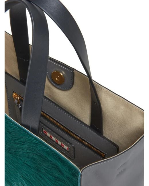 Marni Green Museo Soft E/W Tote Bag