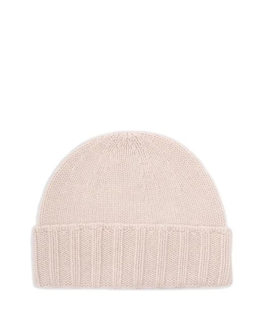 Drumohr Natural Gerippte Beanie Aus Kaschmir