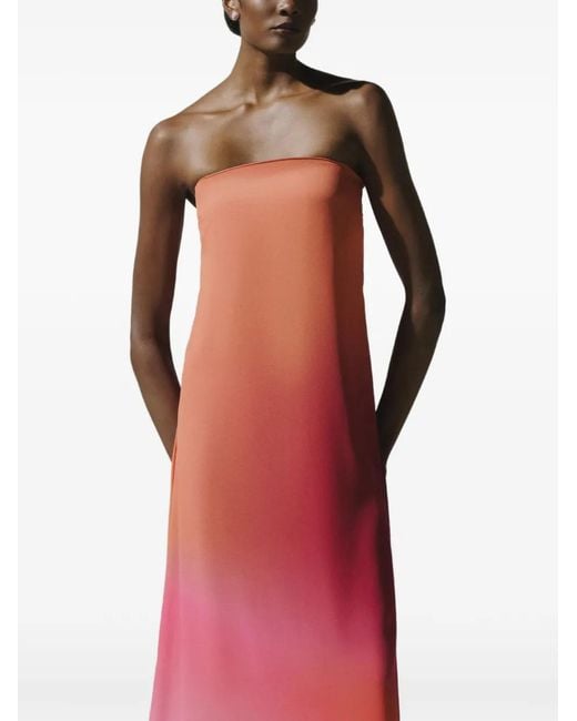 Baobab Pink Nara Strapless Maxi Dress