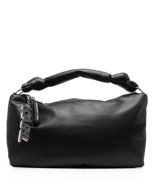 Karl Lagerfeld Black K/Knotted Padded Shoulder Bag