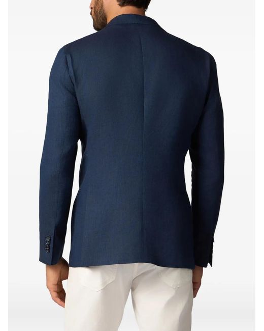 Brooks Brothers Blue Linen Two-Button Blazer for men