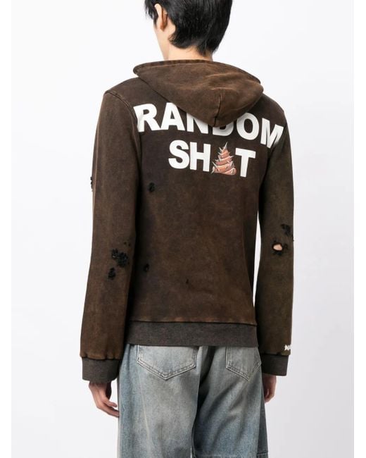 Hoodie Random À Effet Usé Natasha Zinko en coloris Black