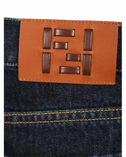 Vaqueros Rectos Fendi de hombre de color Blue