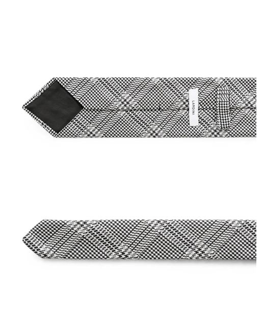 Lardini White Check-Pattern Tie for men