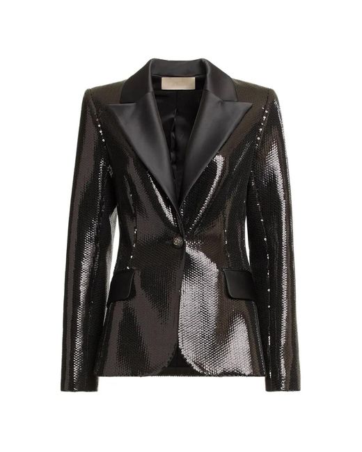 Elie Saab Black Sequin-Embellishment Blazer