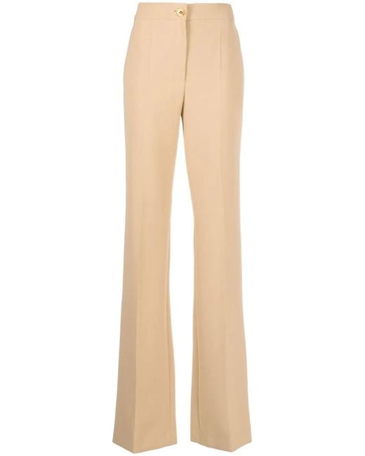 Moschino Natural High-Waist Wide-Leg Trousers