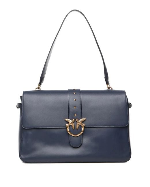 Pinko Blue Love Slouchy Shoulder Bag