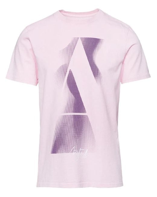 Aztech Mountain Pink Altitude Logo-Print Cotton T-Shirt for men