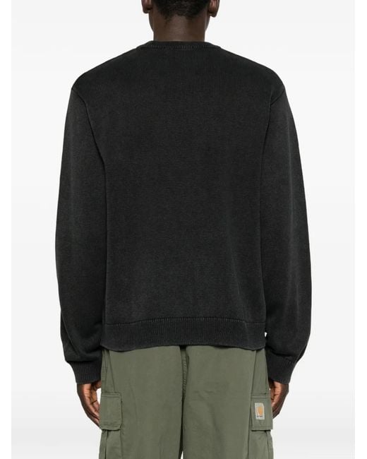 Carhartt Black Kori Distressed-Effect Sweater for men