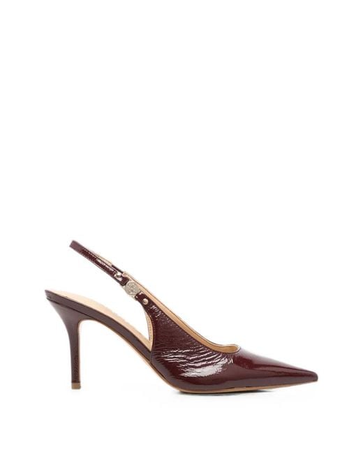 Guess Brown Pointed-Toe Slingback Pumps
