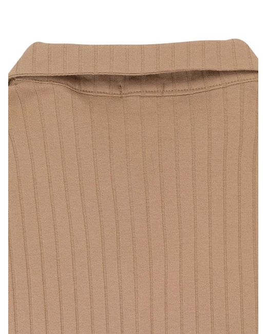 CALLIPYGIAN Natural Faux-Pearl Ribbed Cardigan