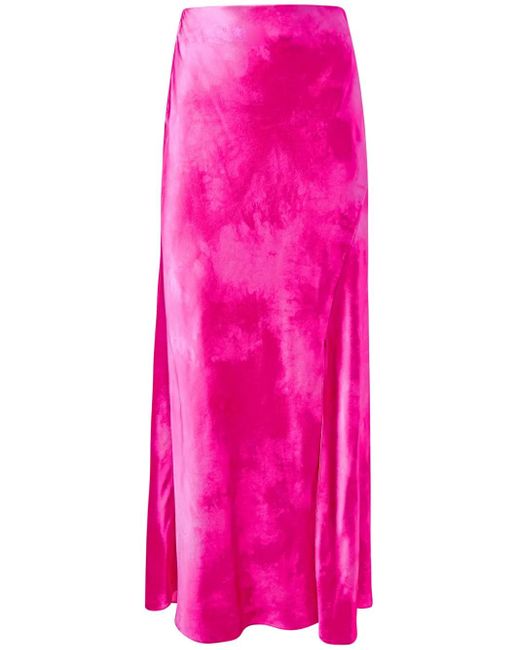 Alejandra Alonso Rojas Pink Flared Midi Skirt