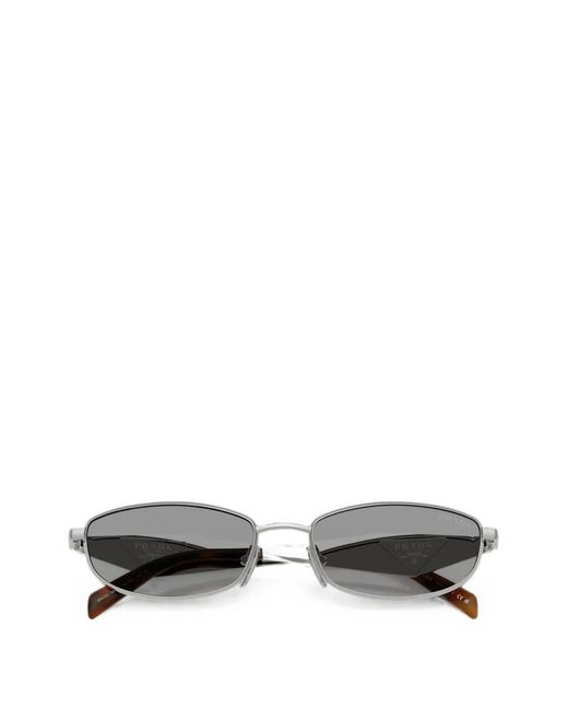 Prada White Sunglasses With Prada Logo