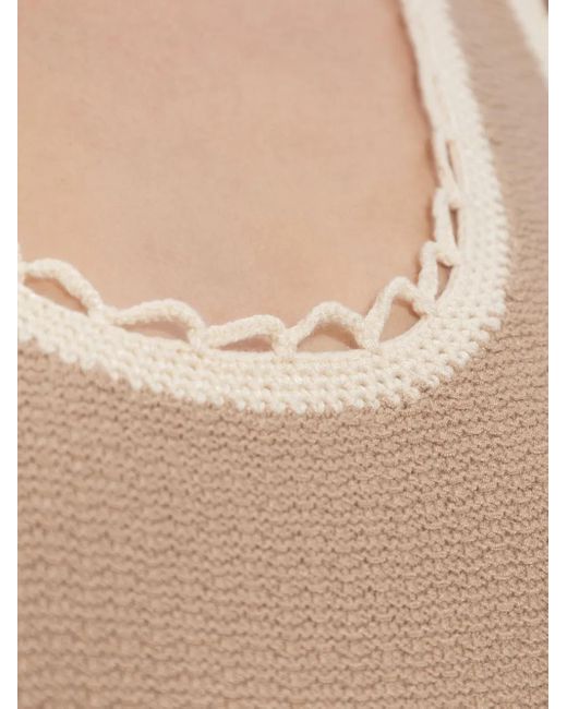 Posse Natural Willow Crochet-Trim Top