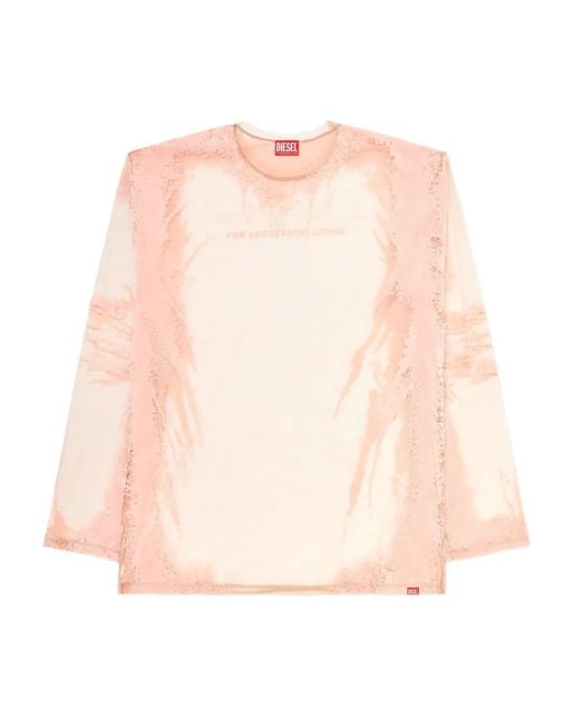 DIESEL Pink T-Hassan-Ls-A T-Shirt