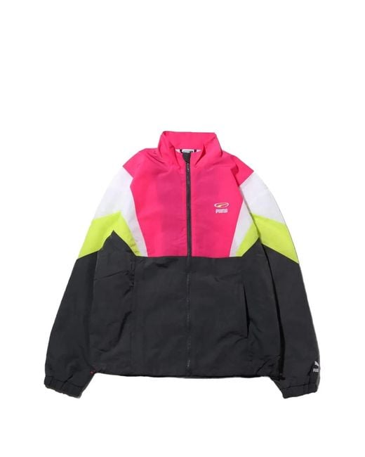 PUMA Pink Zip-Up Woven Jacket for men