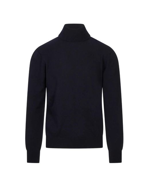 Agnona Blue Turtleneck Long-Sleeve Sweater for men