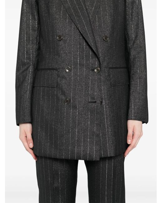 Tom Ford Black Peak-Lapels Double-Breasted Blazer
