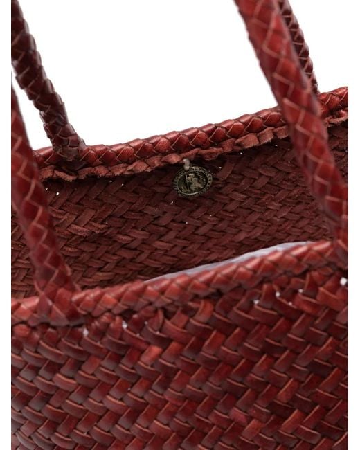 Dragon Diffusion Red Small Grace Basket Woven Tote Bag