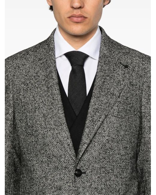 Tagliatore Gray Single-Breasted Blazer for men