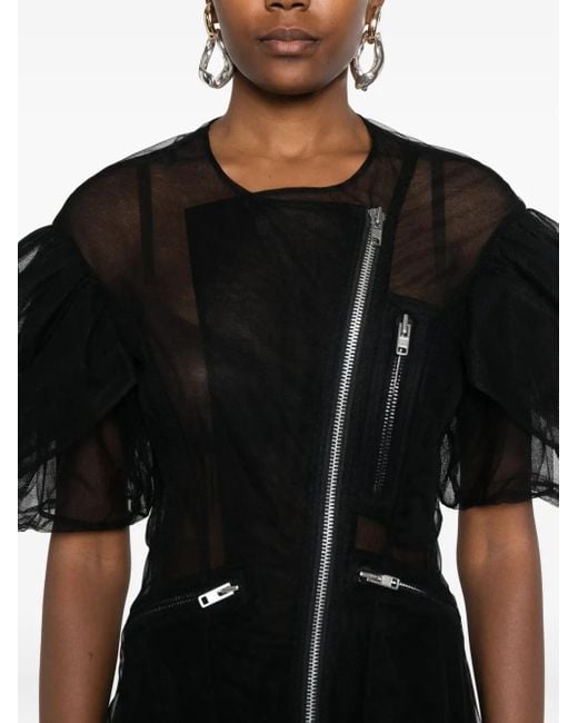 Simone Rocha Black Semi-Sheer Dress