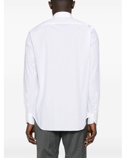 Canali Langärmeliges Hemd in White für Herren