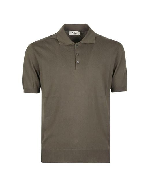 Altea Gray Buttoned Polo Shirt for men