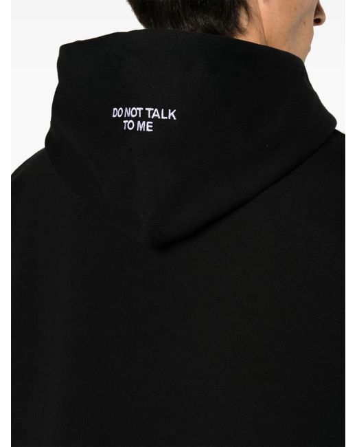 Gcds Black Do Not Talk To Me Hoodie for men