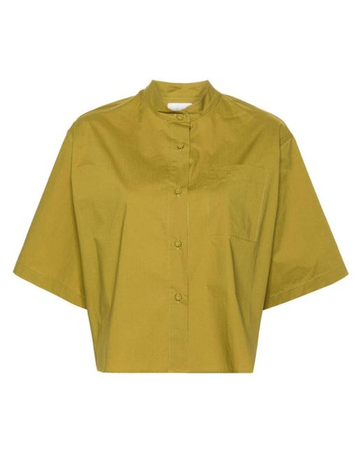 Forte Forte Yellow Cropped Short-sleeve Shirt