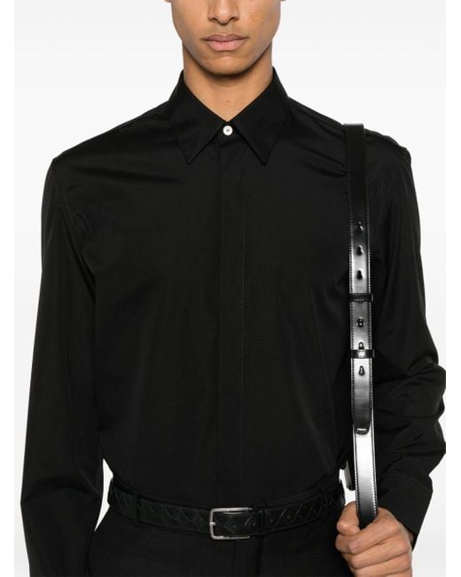 Ferragamo Popeline Overhemd in het Black voor heren
