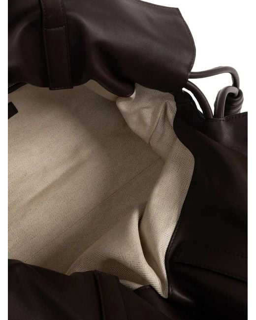 Loewe Brown Large Flamenco Knot-Detail Leather Tote Bag