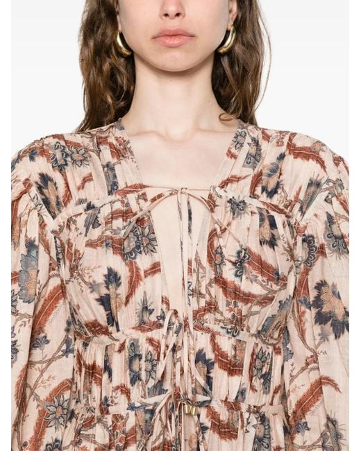 Zimmermann Ascension Maxi Dress in Natural | Lyst