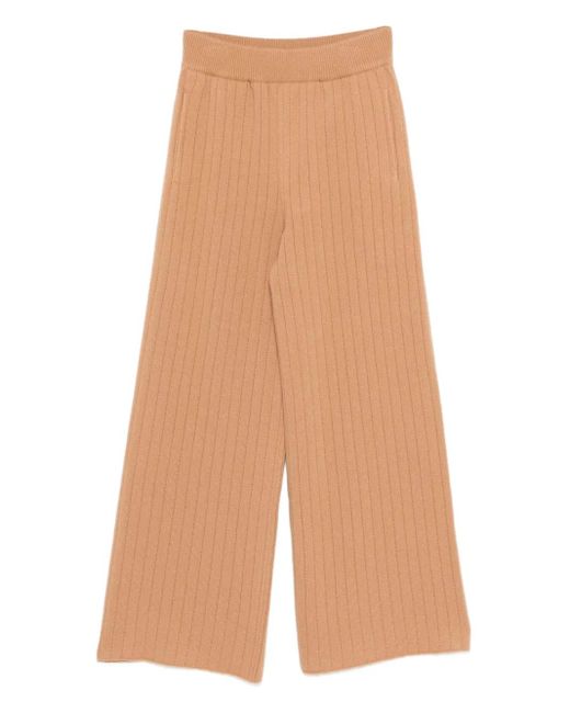 Eleventy Geribbelde Broek in het White