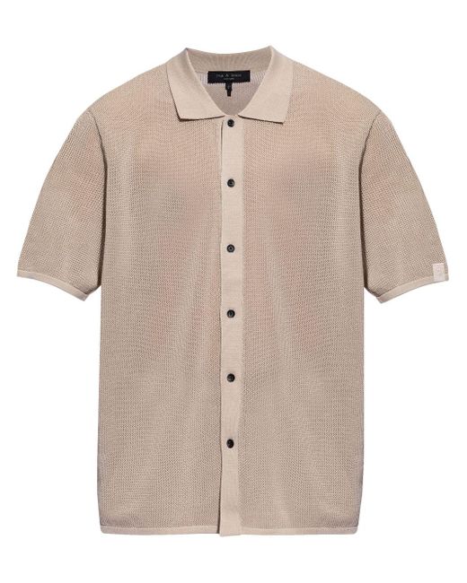 Rag & Bone Natural Short-sleeved Bouclé Shirt for men