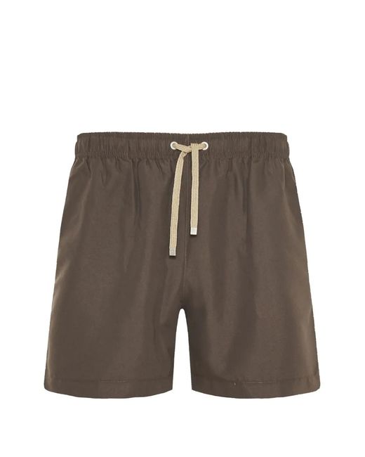 Benibeca Gray Abinibi Drawstring Swim Shorts for men