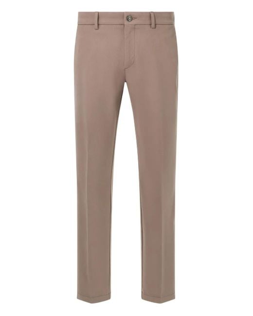 Pantalones rectos de algodón Boggi de hombre de color Gray
