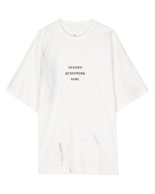 T-shirt Scribble en coton biologique OAMC pour homme en coloris White
