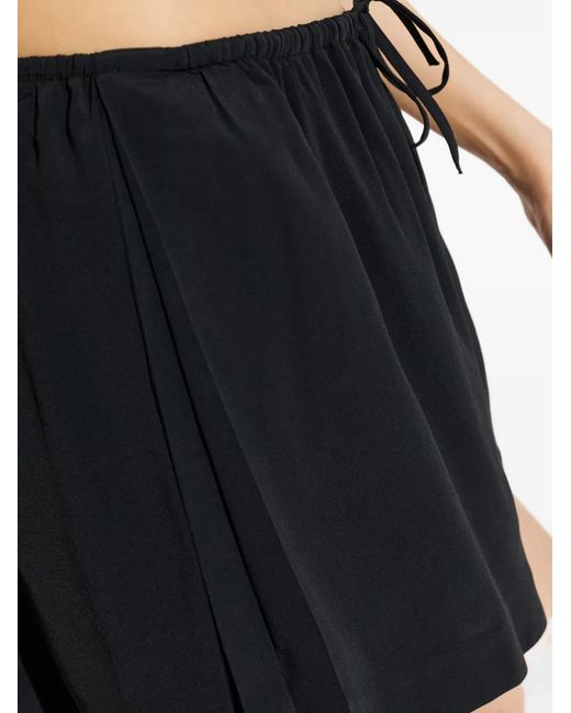 Alexander Wang Black Drawstring-Waist Shorts
