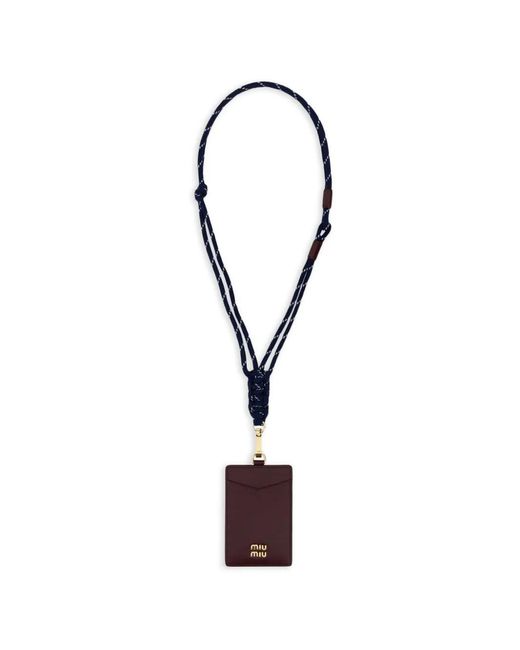 Miu Miu White Leather Card Holder