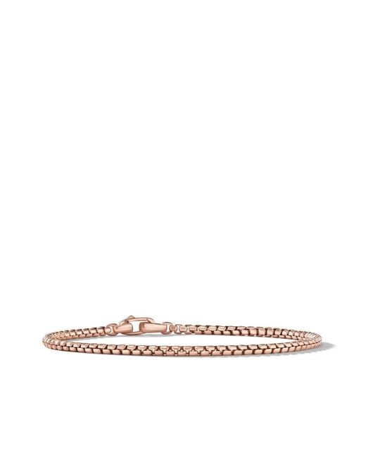 David Yurman White 18Kt Rose Box Chain Bracelet (2.7Mm) for men