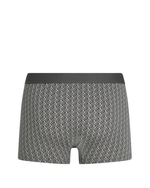 Karl Lagerfeld Gray Lot De Trois Boxers Ikon À Patch Logo for men