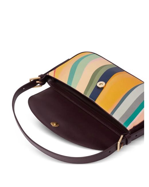 Paul Smith Blue Swirl Leather Shoulder Bag