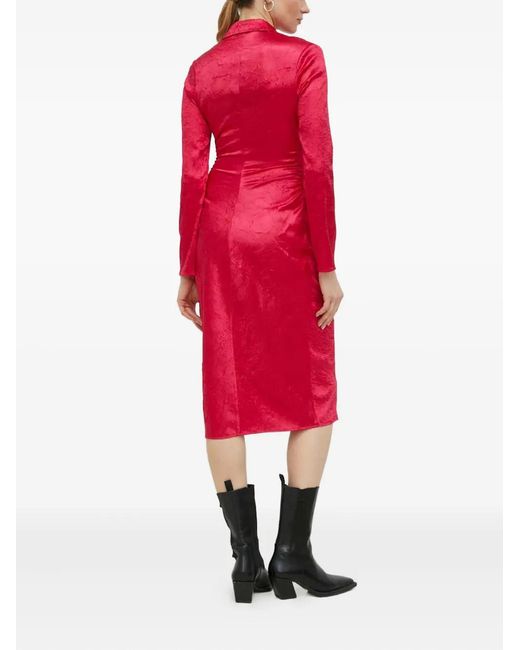 Samsøe & Samsøe Long-Sleeve Collared Midi Dress