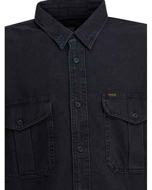 Camicia Con Chiusura A Bottone di Filson in Blue da Uomo