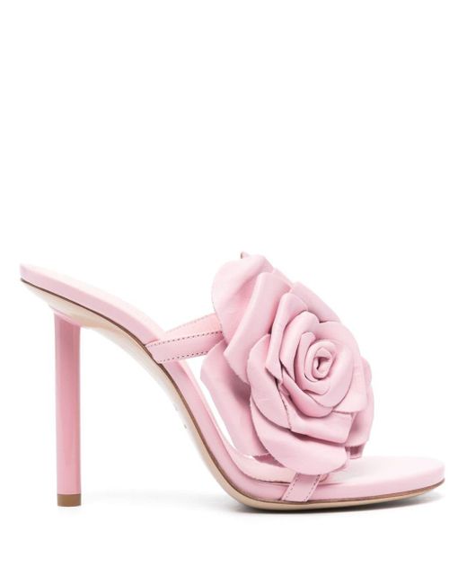 Le Silla Rose 105 Mm Leren Sandalen in het Pink