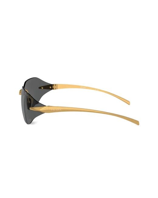 Prada Gray Runway Frameless Sunglasses