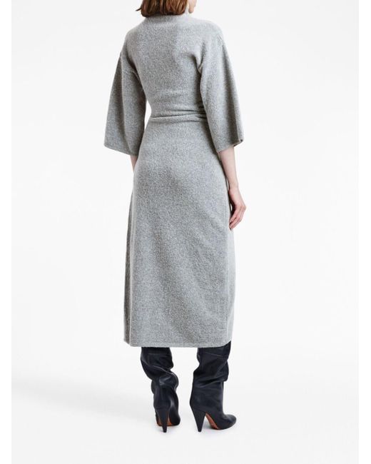 Proenza Schouler Asymmetric Wool-blend Dress in het Gray