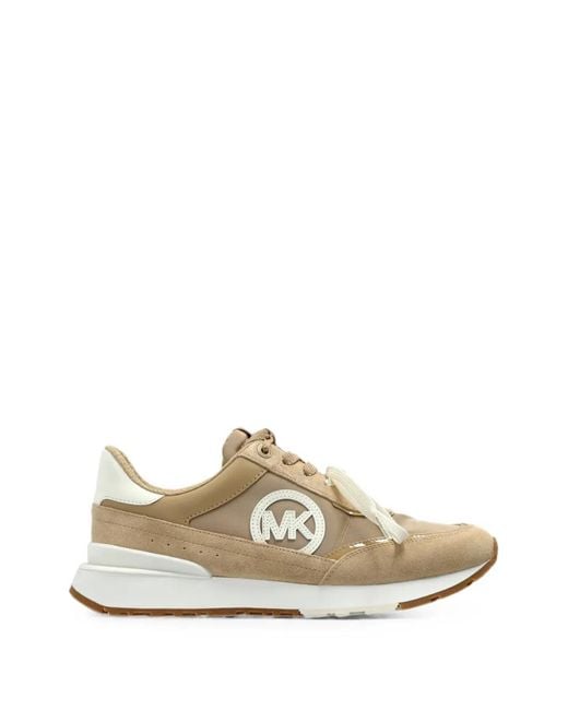 MICHAEL Michael Kors White Nova Logo-Patch Sneakers
